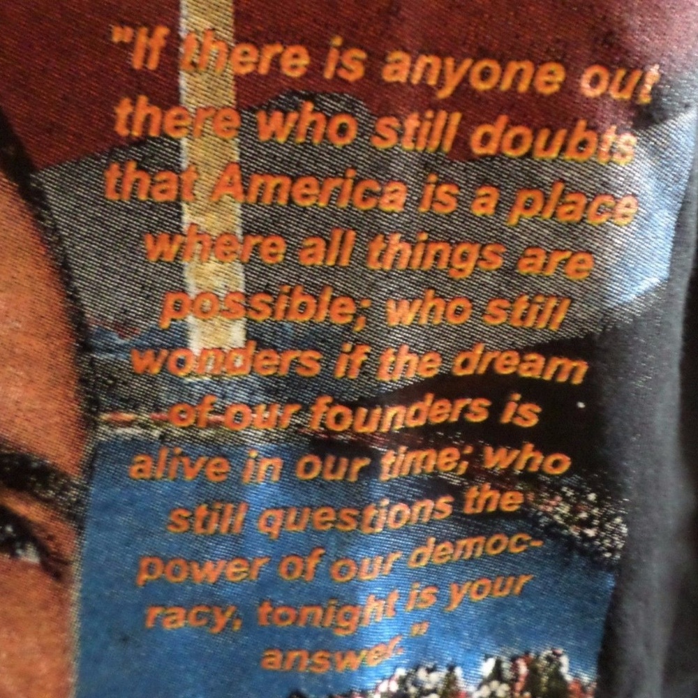 OBAMA Historical Speech Yes We Did It T-shirt M 2X - Picture 6 of 8